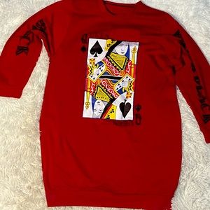 Queen of spades burgundy dress